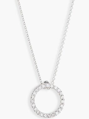 Roberto Coin 'Tiny Treasures' Small
Diamond Circle Pendant